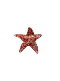 Hair Clip Starfish Red-Orange