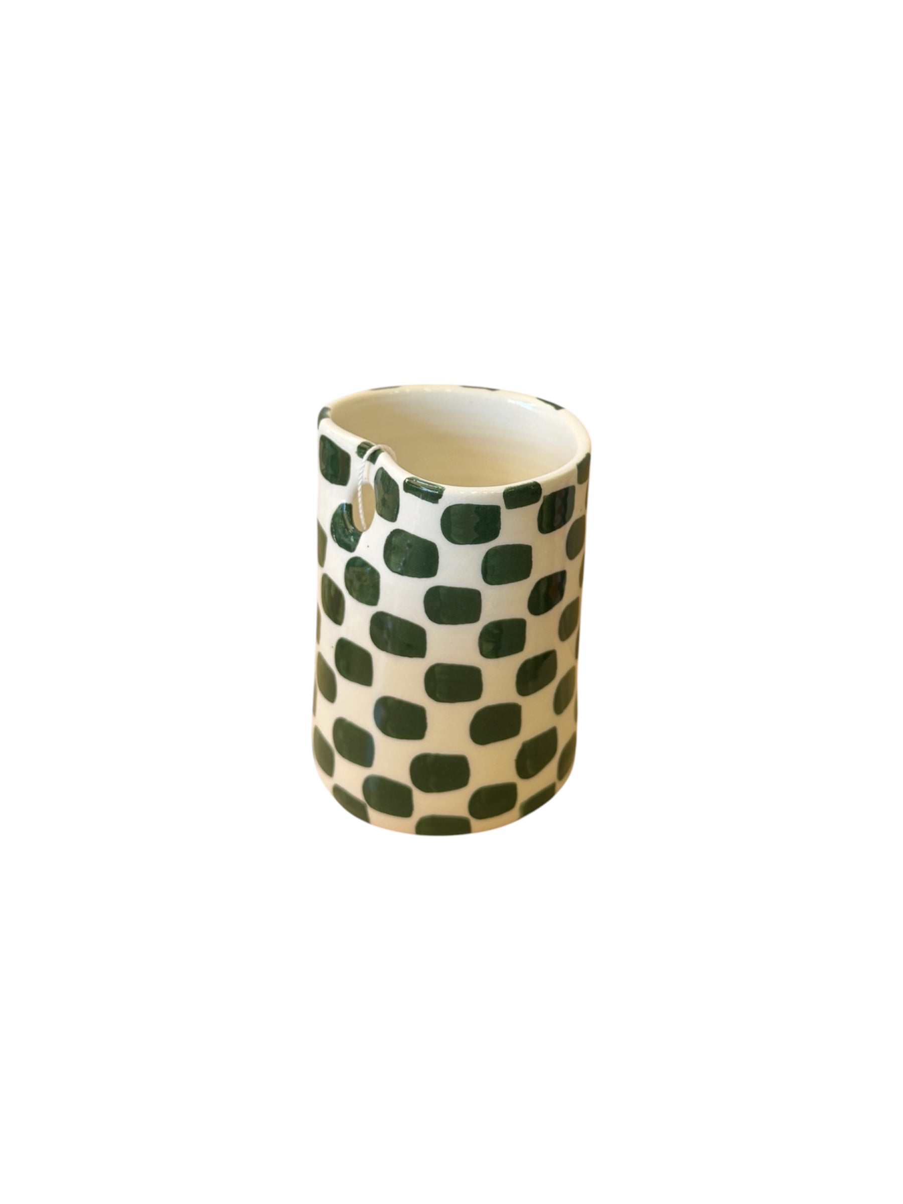 Χειροποίητο Ποτήρι Freddo Πράσινη Σκακιέρα