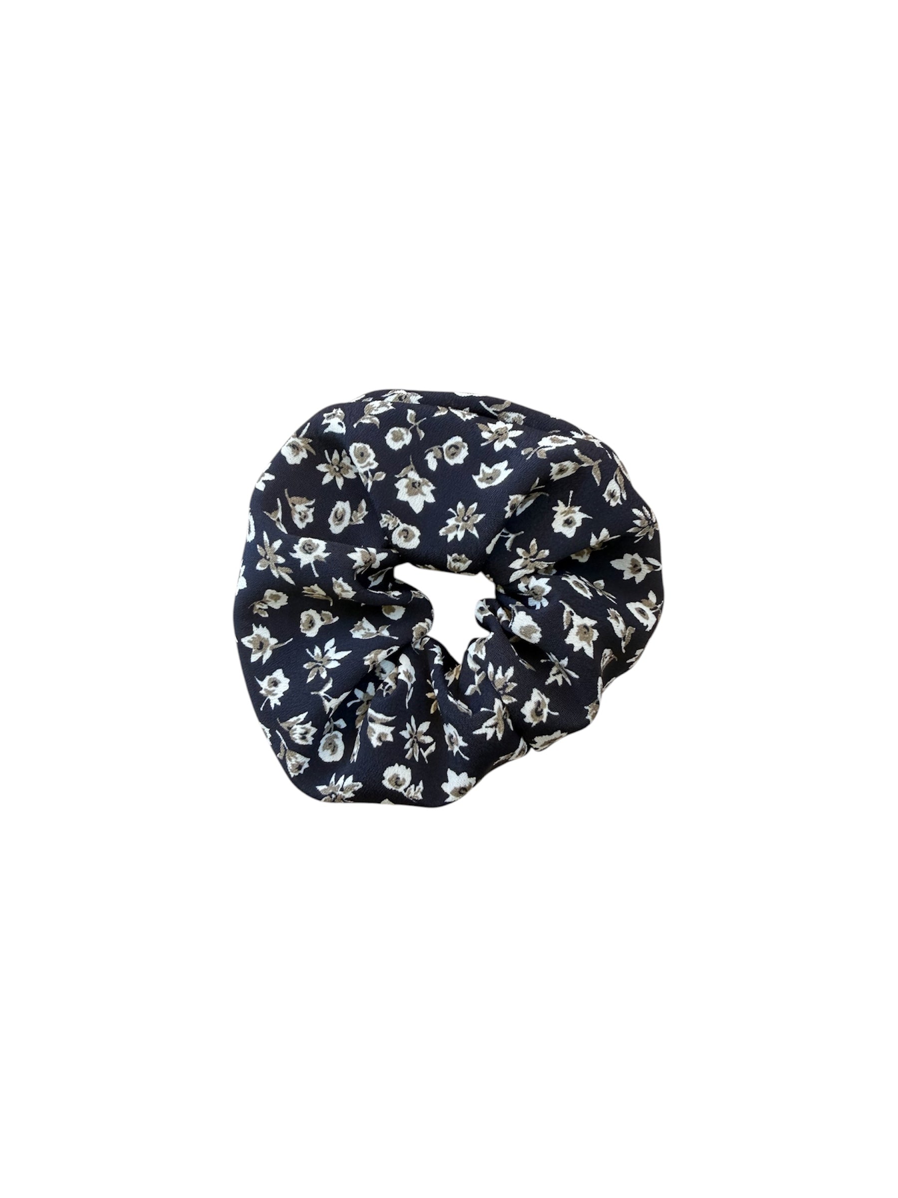 Scrunchie Υφασμάτινο Μαύρο Λευκό