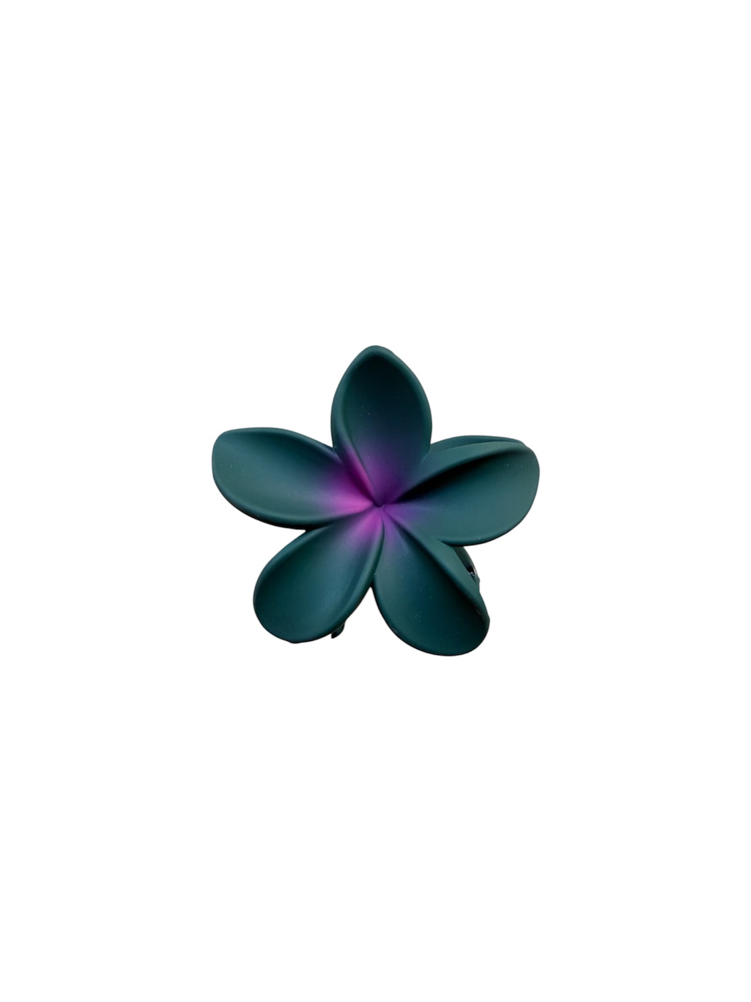 Hair Clip Green Pink Flower