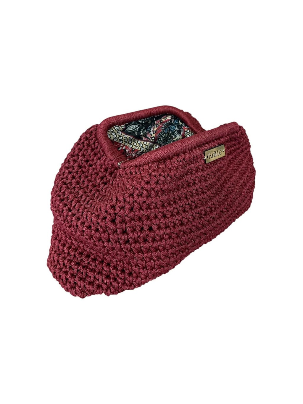 Knitted Bag Μπορντό