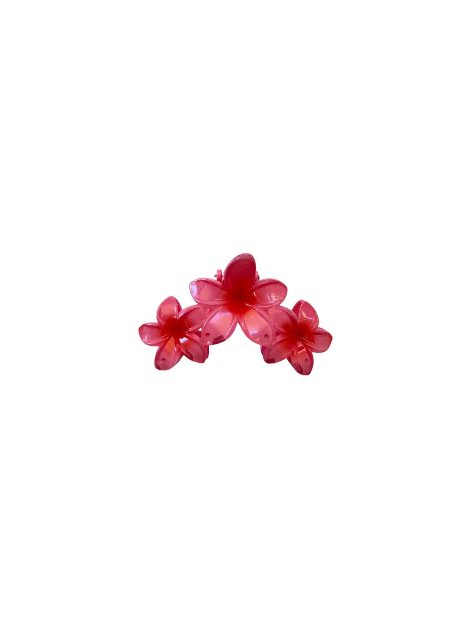 Hair Clip Dark Pink Flowers