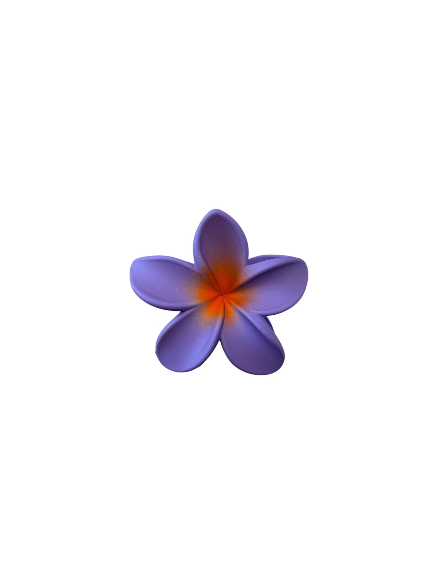 Hair Clip Purple Orange Flower