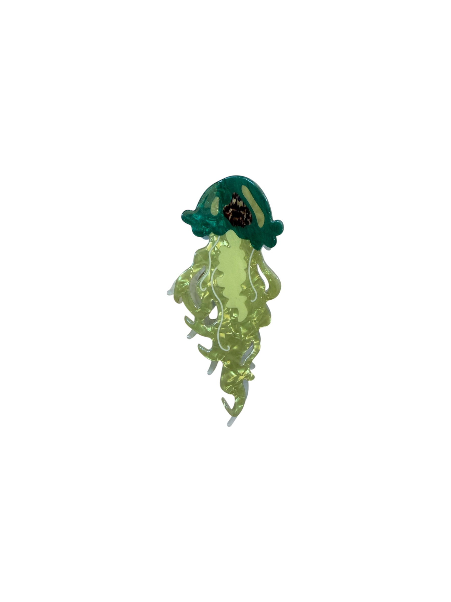Hair Clip Jellyfish Green