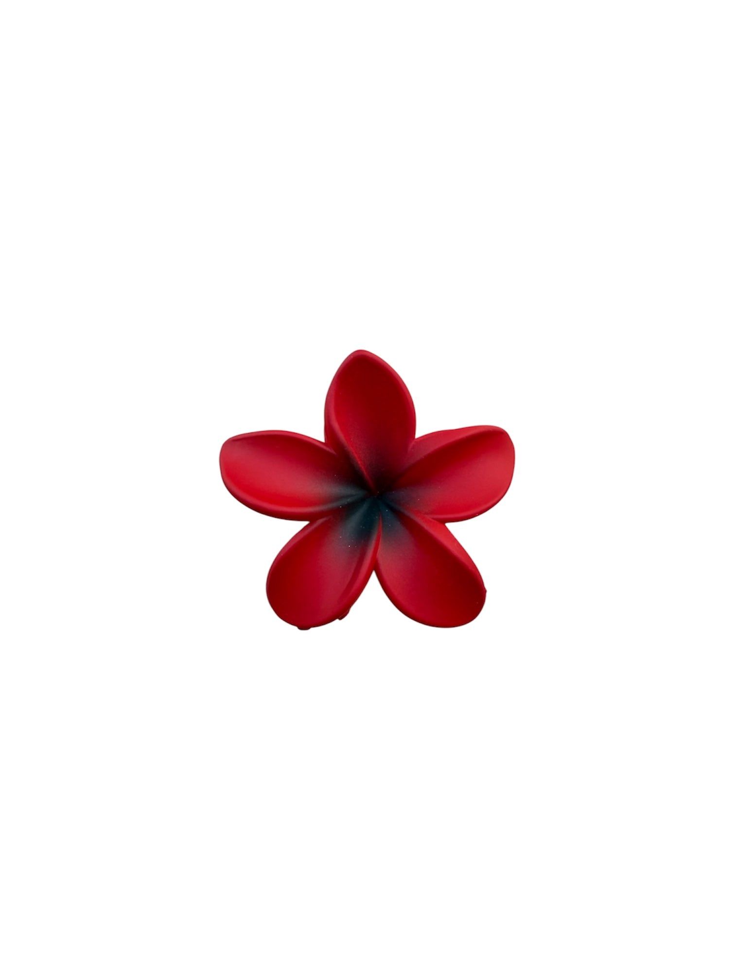 Hair Clip Red Black Flower