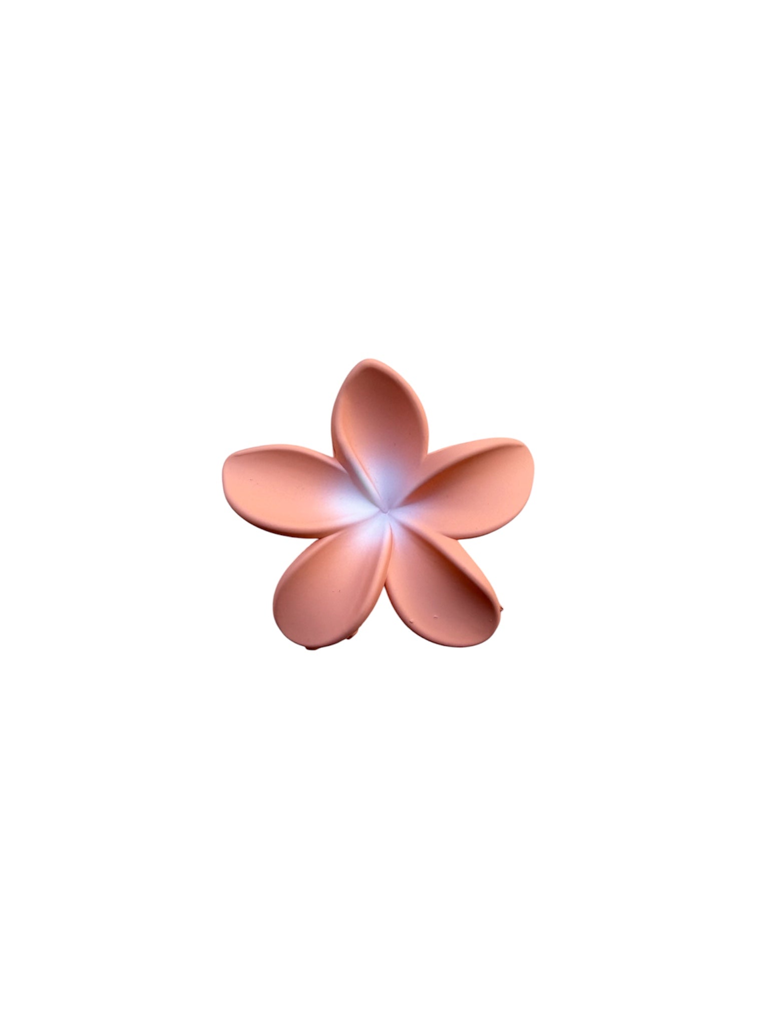 Hair clip Orange White Flower