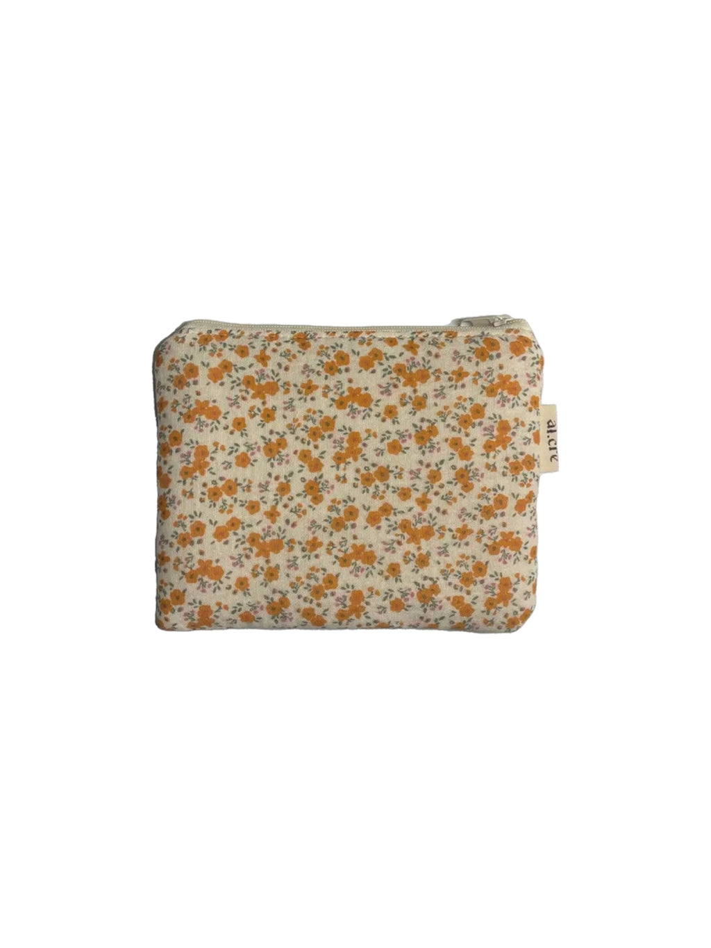Medium Pouch Tiny Orange Flowers