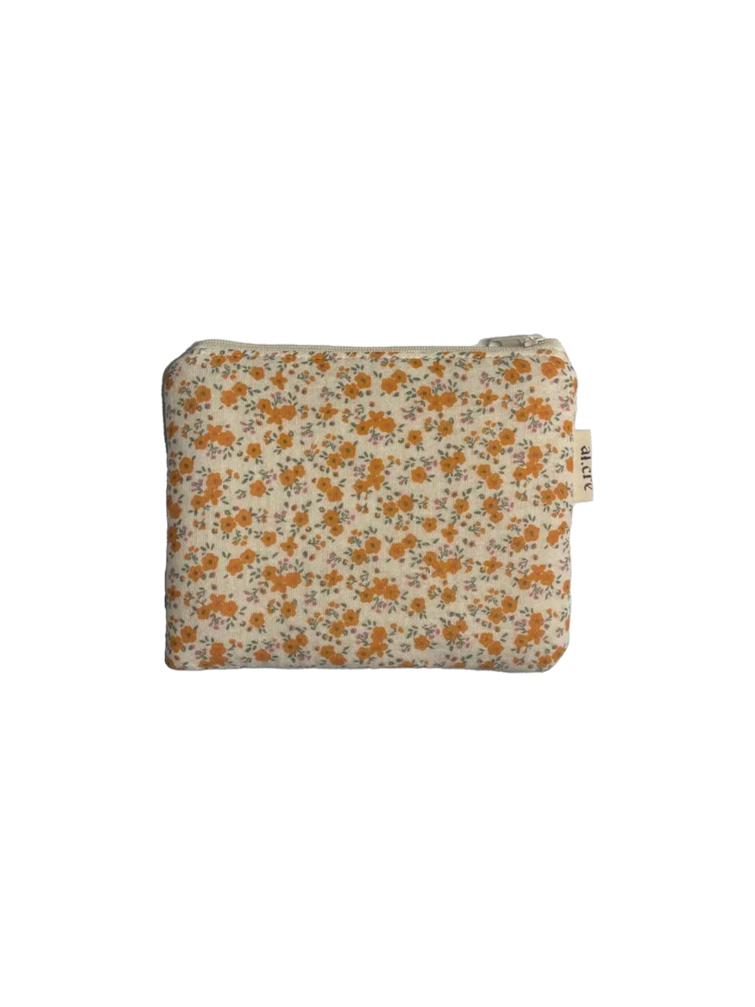 Medium Pouch Tiny Orange Flowers